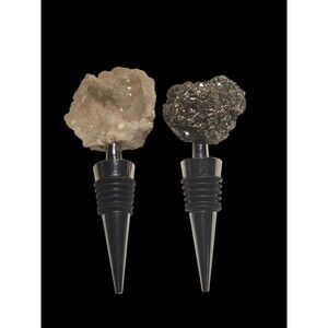 crystal wine bottle stopper lot Of 2